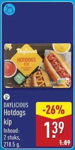 ALDI Daylicious Hotdogs kip aanbieding