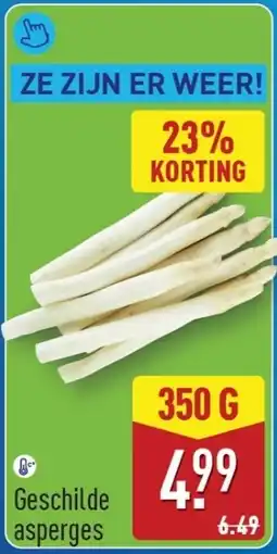ALDI Geschilde asperges aanbieding