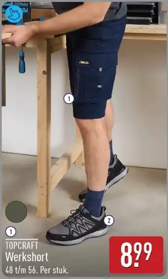 ALDI Topcraft werkshort aanbieding