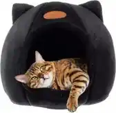 Bol.com Purlov Plush Cat Bed - Luxe Huisje voor Jouw Kat aanbieding