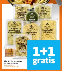 Albert Heijn Alle AH Verse pasta's en pastasauzen aanbieding