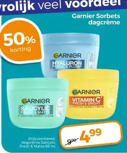 Trekpleister Garnier Sorbets dagcrème aanbieding