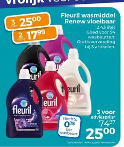 Trekpleister Fleuril wasmiddel Renew vloeibaar aanbieding