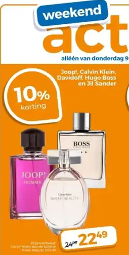 Trekpleister Joop!, Calvin Klein, Davidoff, Hugo Boss en Jil Sander aanbieding