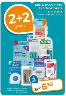 Trekpleister Alle A-merk floss, tandenstokers en ragers aanbieding