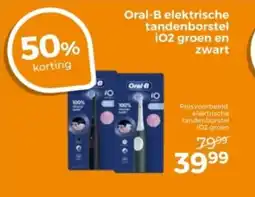 Trekpleister Oral-B elektrische tandenborstel iO2 groen en zwart aanbieding