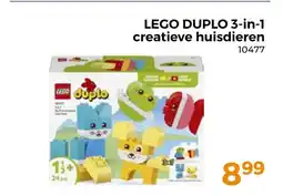 Trekpleister Lego duplo 3-in-1 creatieve huisdieren aanbieding