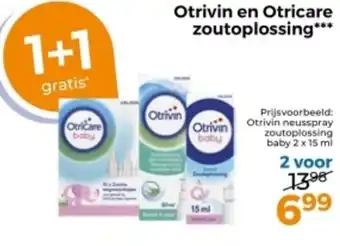 Trekpleister Otrivin en Otricare zoutoplossing aanbieding