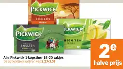 Albert Heijn Alle Pickwick 1-kopsthee aanbieding