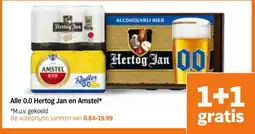 Albert Heijn Alle 0.0 Hertog Jan en Amstel aanbieding