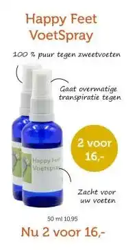 De Rode Pilaren Happy Feet VoetSpray aanbieding
