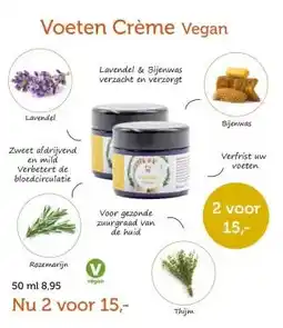 De Rode Pilaren Voeten Crème Vegan aanbieding