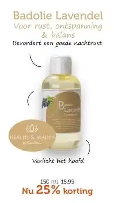 De Rode Pilaren Badolie Lavendel Voor rust, ontspanning & balans aanbieding