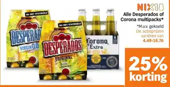 Albert Heijn Alle Desperados of Corona multipacks aanbieding