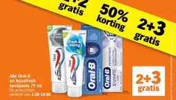 Albert Heijn Alle Oral-B en Aquafresh tandpasta aanbieding