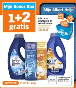 Albert Heijn Alle Lenor geurparels en wasmiddelen aanbieding