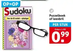 Hoogvliet Puzzelboek of Leesbril aanbieding