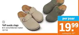 Albert Heijn Toff suede clogs aanbieding