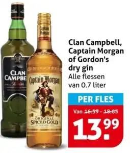 Hoogvliet Clan Campbell, Captain Morgan of Gordon's dry gin aanbieding