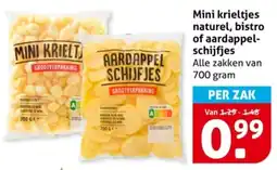 Hoogvliet Mini Krieltjes Naturel, Bistro of Aardappelschijfjes aanbieding