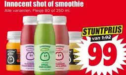 Dirk Innocent shot of smoothie aanbieding