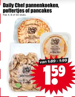 Dirk Daily Chef pannenkoeken, poffertjes of pancakes aanbieding