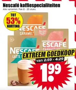 Dirk Nescafé koffiespecialiteiten aanbieding