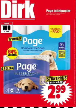 Dirk Page toiletpapier aanbieding