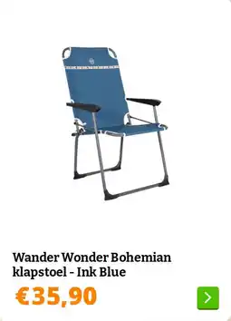 Obelink Wander Wonder Bohemian klapstoel - Ink Blue aanbieding