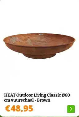 Obelink HEAT Outdoor Living Classic Ø60 cm vuurschaal - Brown aanbieding