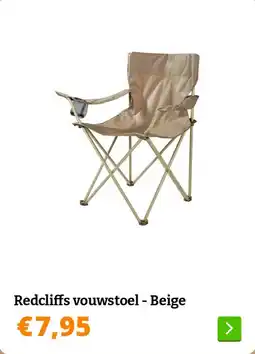 Obelink Redcliffs vouwstoel - Beige aanbieding