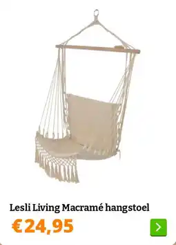 Obelink Lesli Living Macramé hangstoel aanbieding