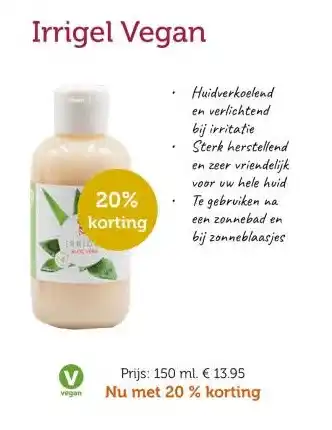 De Rode Pilaren Irrigel Vegan aanbieding
