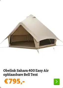 Obelink Obelink Sahara 400 Easy Air opblaasbare Bell Tent aanbieding
