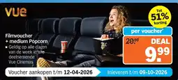 Albert Heijn Filmvoucher + medium Popcorn aanbieding