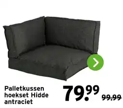 GAMMA Palletkussen Hoekset Hidde Antraciet aanbieding