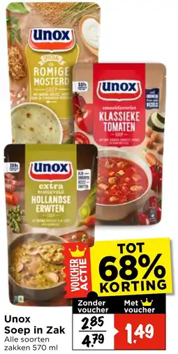 Vomar Voordeelmarkt Unox Soep in Zak aanbieding