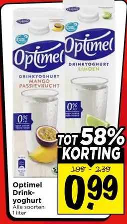Vomar Voordeelmarkt Optimel Drink- yoghurt aanbieding