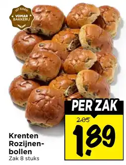 Vomar Voordeelmarkt Krenten Rozijnen- bollen aanbieding