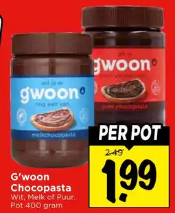 Vomar Voordeelmarkt G'woon Chocopasta aanbieding