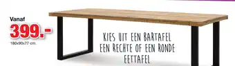 Budget Home Store Eetkamertafel Otis 180x90x77cm aanbieding