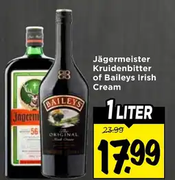 Vomar Voordeelmarkt Jägermeister Kruidenbitter of Baileys aanbieding