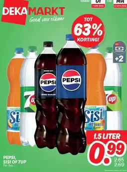 Dekamarkt PEPSI, SISI OF 7UP aanbieding