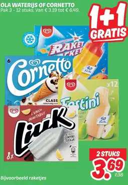 Dekamarkt OLA WATERIJS OF CORNETTO aanbieding