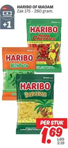 Dekamarkt HARIBO OF MAOAM aanbieding