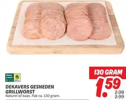 Dekamarkt DEKAVERS GESNEDEN GRILLWORST aanbieding