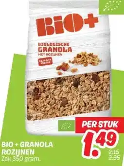 Dekamarkt BIO+GRANOLA ROZIJNEN aanbieding