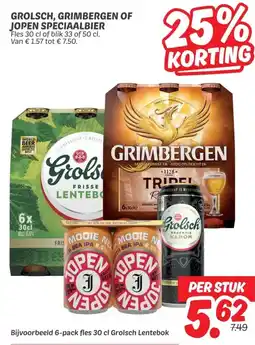 Dekamarkt GROLSCH, GRIMBERGEN OF JOPEN SPECIAALBIER aanbieding