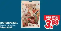 Dekamarkt HOUTEN PUZZEL aanbieding