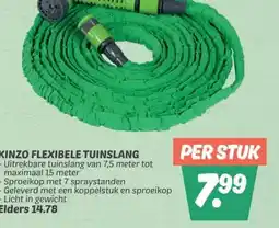 Dekamarkt KINZO FLEXIBELE TUINSLANG aanbieding